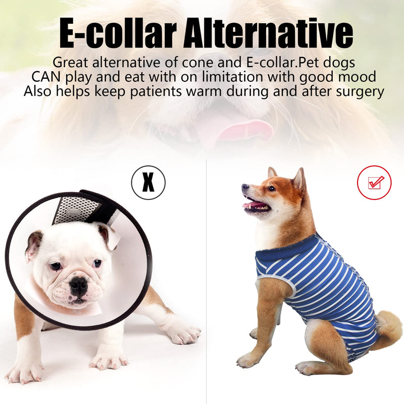 Recovery Suit for Dogs, Surgical Recovery Suit for Dogs Cats After Surgery, Cone E-Collar Alternative, Post-Operative Abdominal Wound Protector, Prevent Licking for Dogs, Males, Pets M