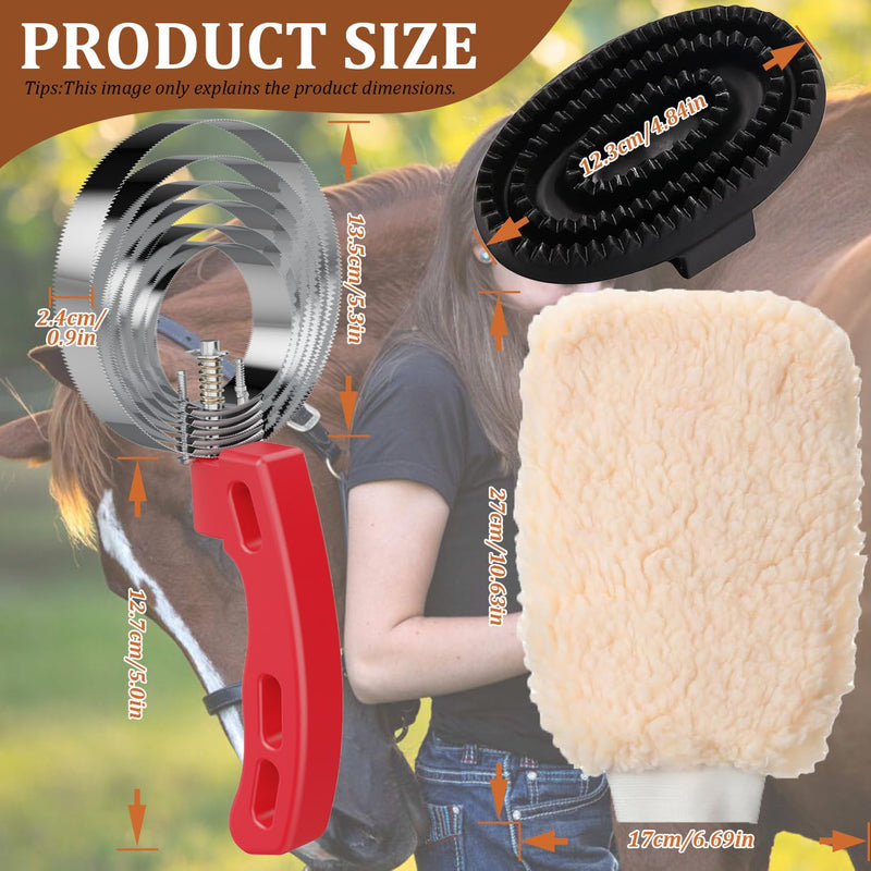 Rubber Curry Comb with Handle, Horse Grooming Brush & Shampoo Brush for Dogs, Cats & Horses, Shedding Curry Comb for Short & Long Hair, Pet Bathing & Shower Supplies Rubber Curry Comb - PawsPlanet Australia