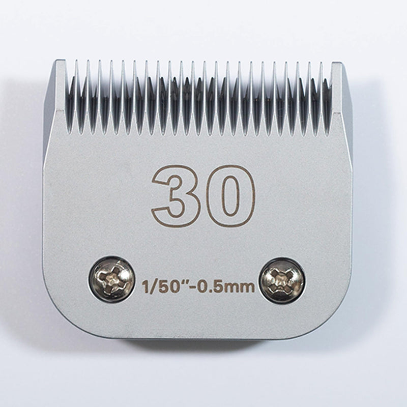 Professional Dog Clipper Blades, 30 0.5mm Dog Grooming Clippers with Detachable Blade Compatible for Oster Andis Wahl Conair A5 Model Series, Sharp, Hardness