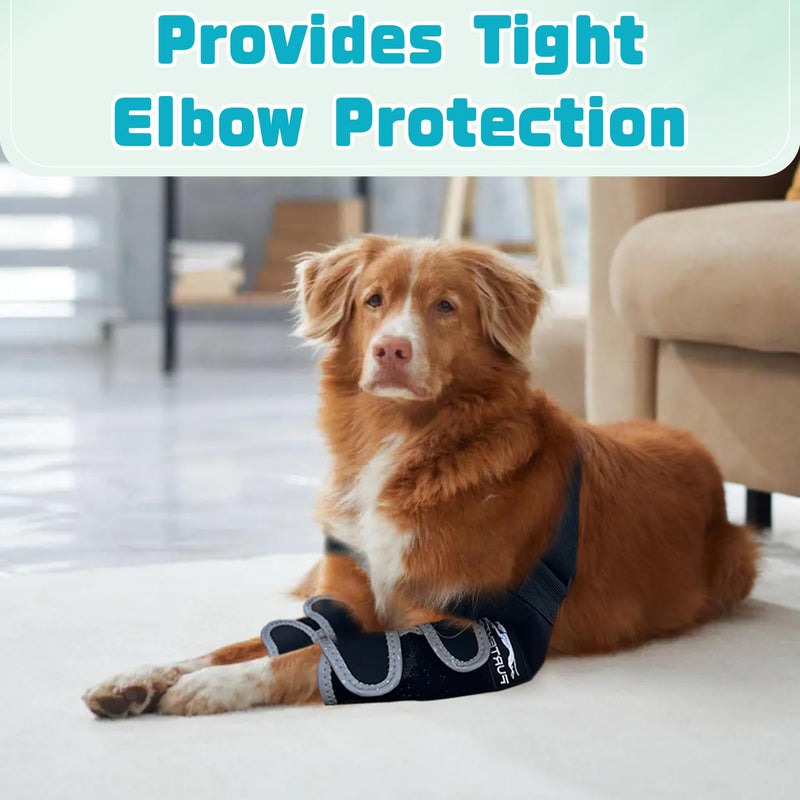 Dog Elbow Brace for Pets Elbow Dysplasia, Shoulder Dislocation - Offers Elbow Support, Reflective Pet Recovery Suit Taper Collar Alternative, Helps Wound Healing, Pet Wounds Prevent Licking, XL Both Legs - PawsPlanet Australia