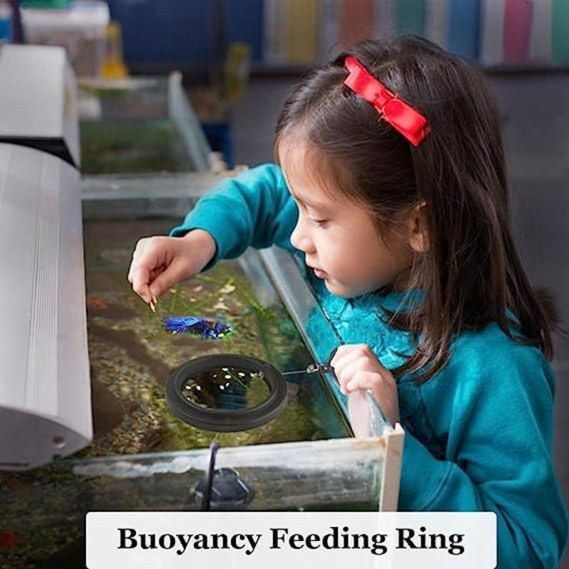 SunGrow 2 Betta Feeding Ring, Prevent Water Turbulence from Washing Food into Filter, Practical Round Floating Food, Suitable for Guppy, Goldfish and Other Small Fish - PawsPlanet Australia