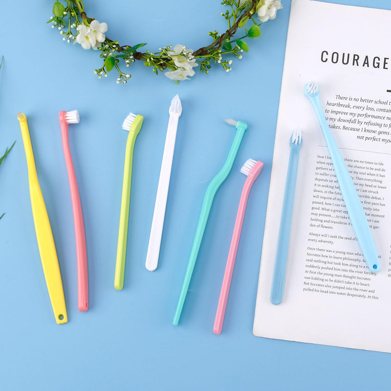8-Piece Dog Toothbrush Set, 3 Designs, Cat and Dog Toothbrush, Micro Brush Head, Puppy Toothbrush, Soft Bristles, Dental Care Set for Dogs to Remove Plaque (Colour 1)