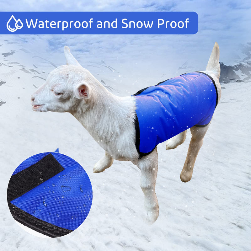 2 Pack Lamb Coat with Quilted Lining, Sheep/Goat Blanket, Blue and Gray - PawsPlanet Australia