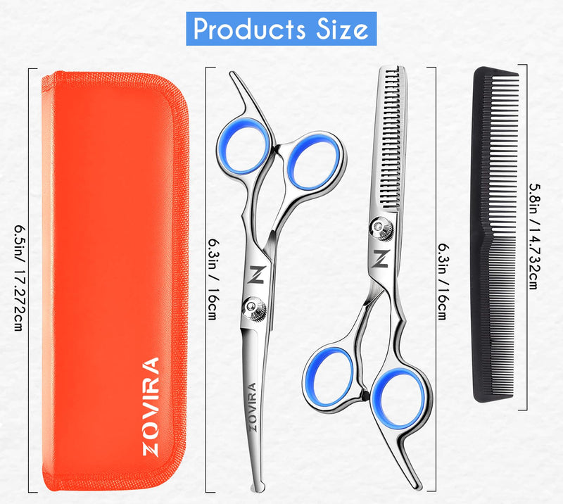 Dog Grooming Scissors Set, Pet Cat Hair Cutting Trimming Scissors - Straight with Leather Pouch – Stainless Steel (Pet Scissor Set) Pet Scissors Set - PawsPlanet Australia