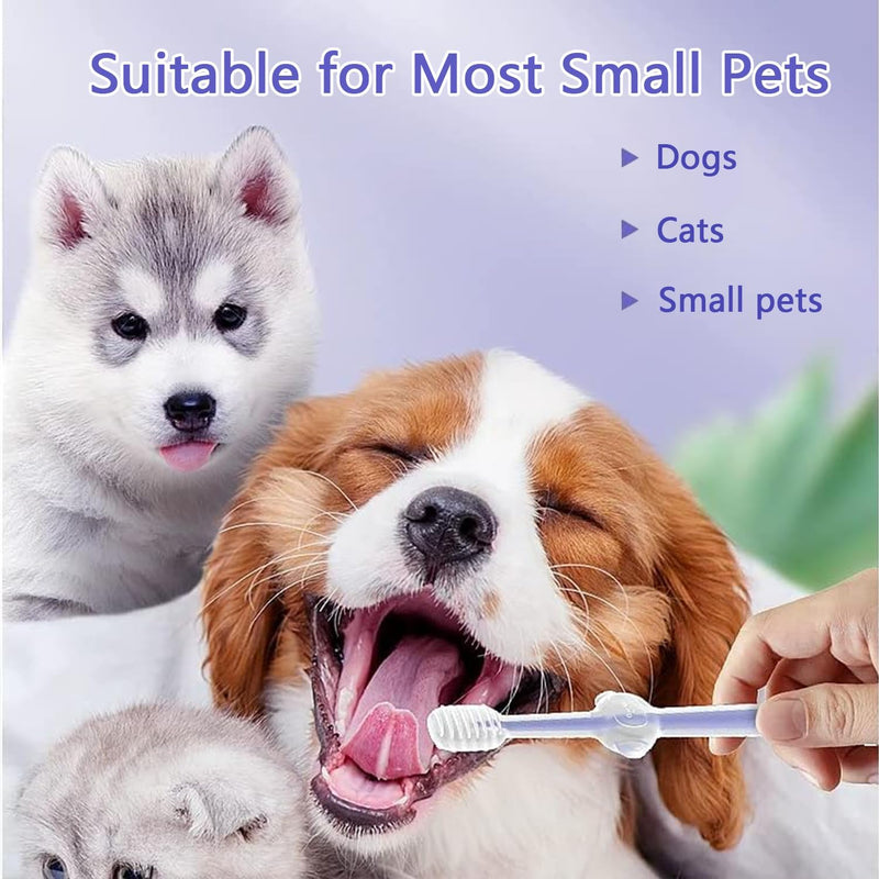 3PCS Cat Toothbrush Kit, Dog Toothbrush Kit, Pet Toothbrush Set for Cats and Dogs - Complete Oral Care with Soft Bristles - Ideal for Teeth Cleaning, Dental Hygiene, Plaque Removal - PawsPlanet Australia