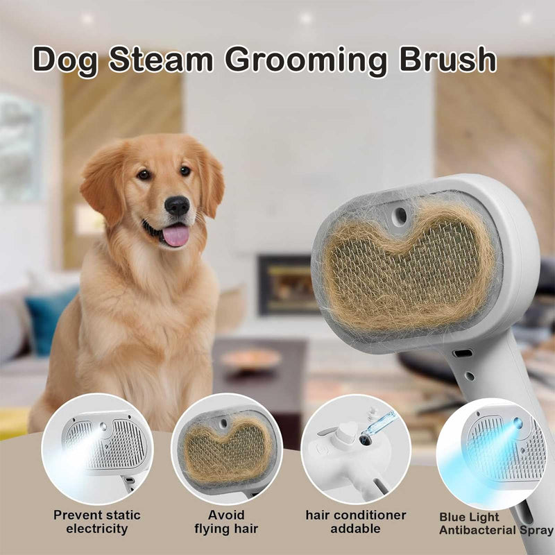 Cat Steam Brush Dog Steam Grooming Brush Cat Spray Pet Water Mist Massage Brushs for Dogs - PawsPlanet Australia