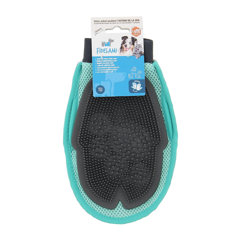 2-Sided Pet Grooming Glove, Cleans and Removes Hair