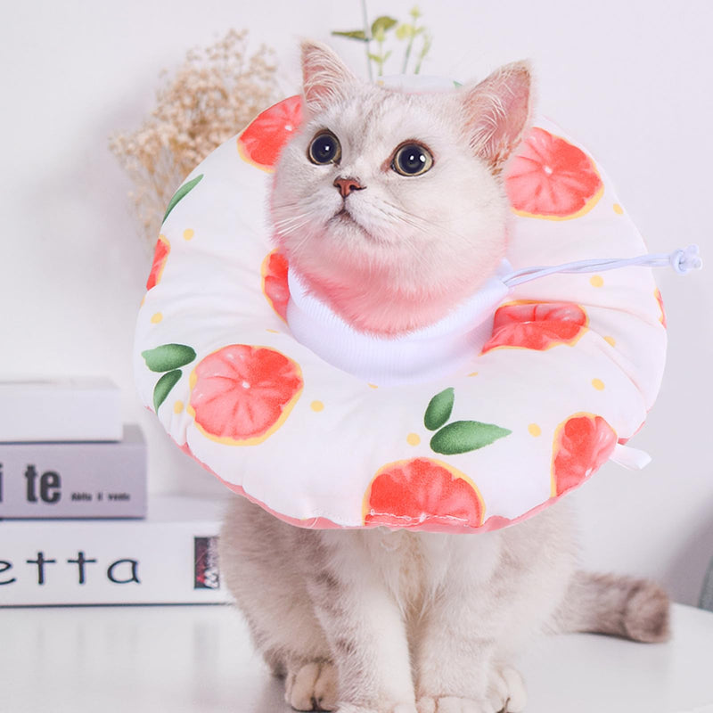 Cabilock Elizabeth collar for cats with anti-bite function, made of cotton, flexible and lightweight, for wound healing and care of pets up to 7 kg