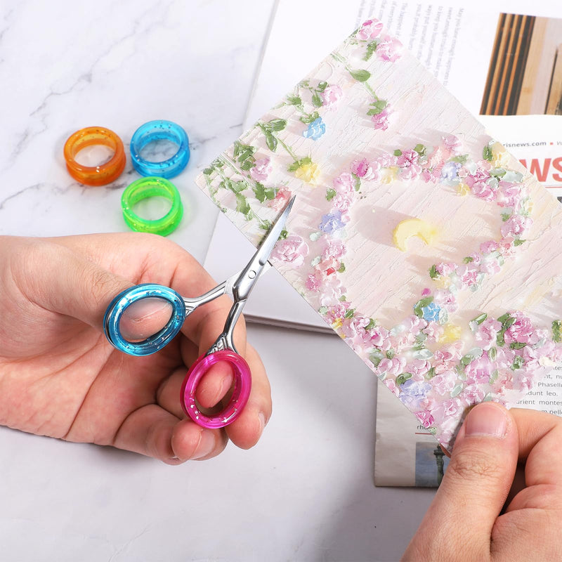 14 Pcs Silicone Scissors Finger Rings, Soft Dog Grooming Scissors Accessories Thumb Insert Finger Protection Ring for Pet Grooming Scissor Accessories for Dog Hair Cutting for Professional Barber - PawsPlanet Australia