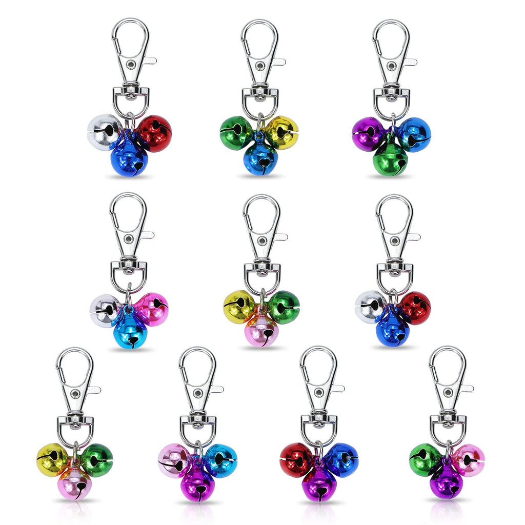 Cat Collar Bells Loud Dog Bell Training Charm Pendants for Pet Puppy Kitty Necklace Collar 10 PCS Colorful