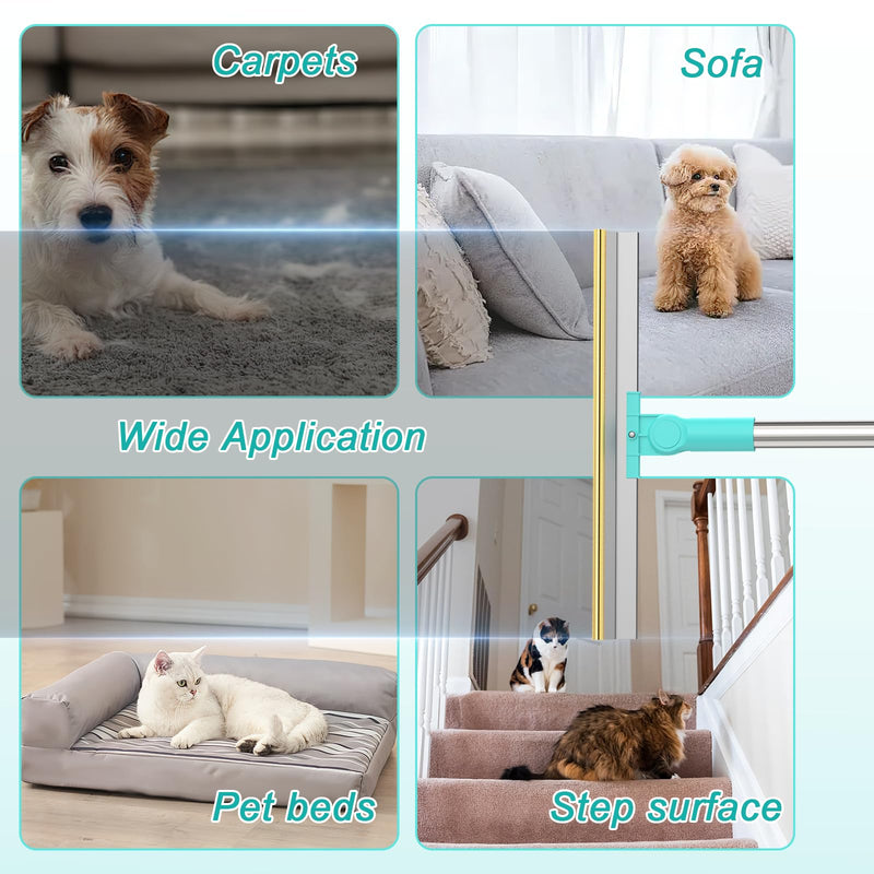 Carpet Rake for Pet Hair Removal - Reusable with Adjustable Long Handle, Dog & Cat Fur Brush & Scraper for Rugs, Floor Mats, Couches, Furniture and Car Interiors - PawsPlanet Australia