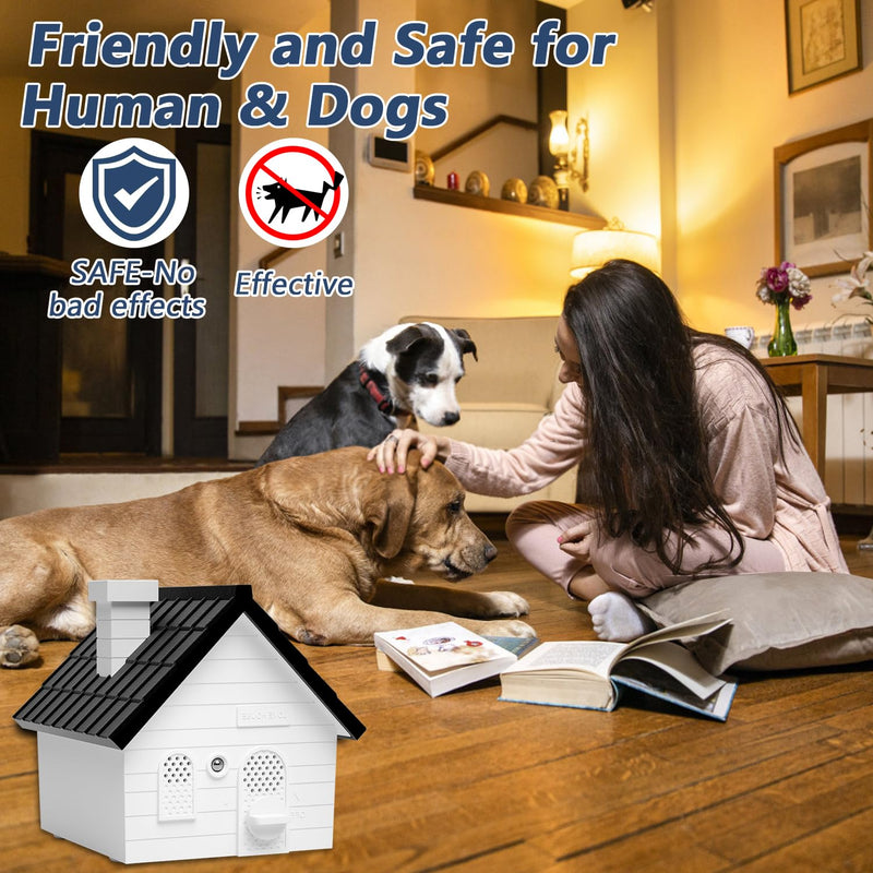 Anti Barking Device, Dog Bark Deterrent Devices, Anti Barking Device Indoor Outdoor, Ultrasonic Dog Barking Control Devices with 4 Modes Up to 50 Ft, Anti Bark Device for Dogs, Dog Barking Silencer white