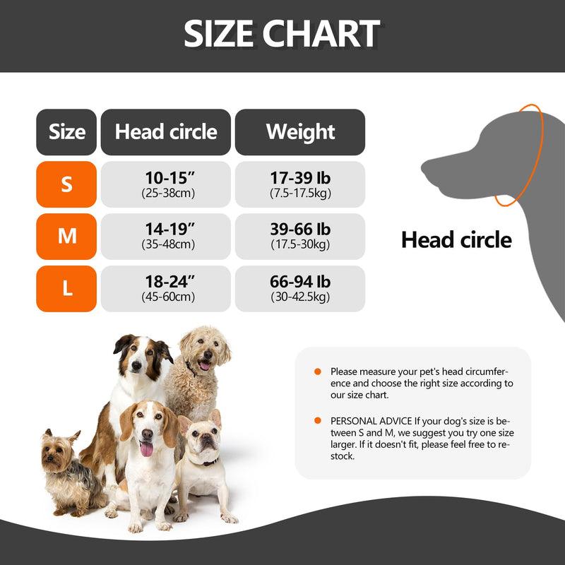Dog Snood Swim Ear Protectors, Comfort Dog Ear Muffs Noise Protection, Waterproof Adjustable Cat Ear Shower Wrap, Pet Snood Ear Covers for Anxiety Relief,Swimming,Grooming (Gray, L) Gray