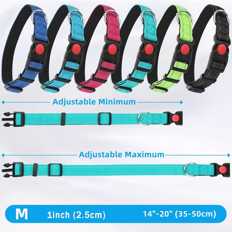 6 Sets Reflective Dog Leash and Collar Set, Nylon Leashes Adjustable Dog Collar Heavy Duty Padded Handle Leash for Small Medium Large Dogs Walking Training(Stylish Color) Stylish Color - PawsPlanet Australia