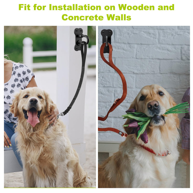 BeneLabel 2Pack Dog Leash Hooks for Wall Black Dogs Leash Holder Wall Mount Dog Hook for Leashs for Indoor & Outdoor Use - Secure and Escape-Proof Hook for Dogs Leashs Storage 2 Pack - A - dog leash hook - PawsPlanet Australia