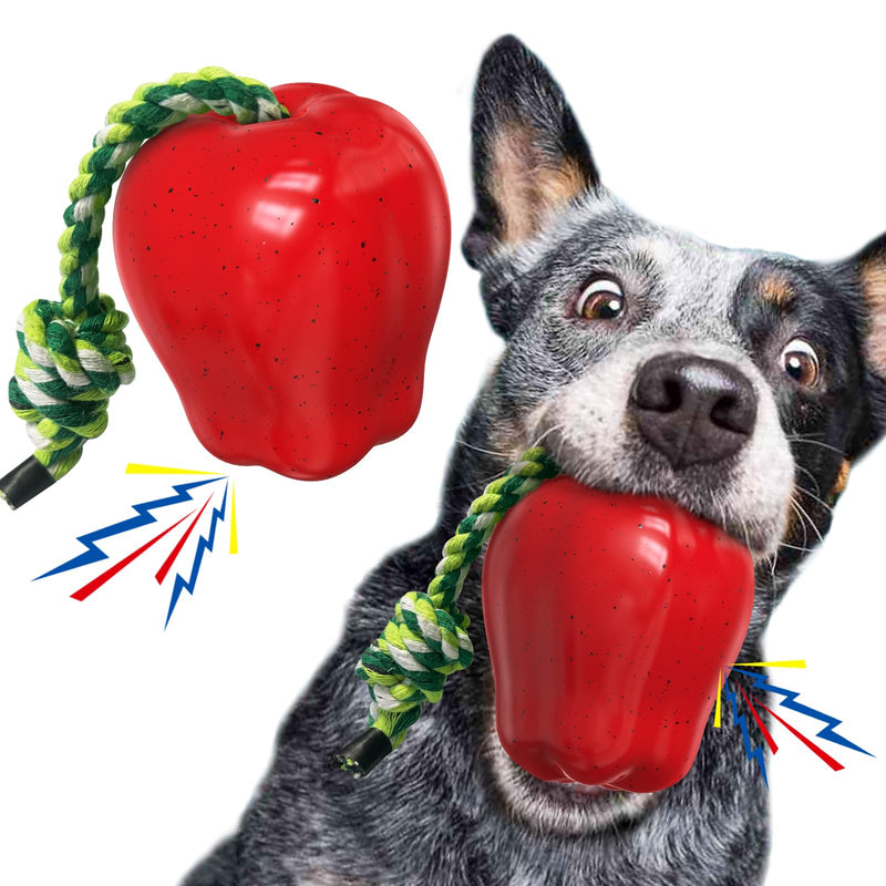 Dog Toy Multi-Functional Pet Toy Long Lasting Dog Chews Squeaky Dog Toys Tough Dog Toys for Gift Red - PawsPlanet Australia