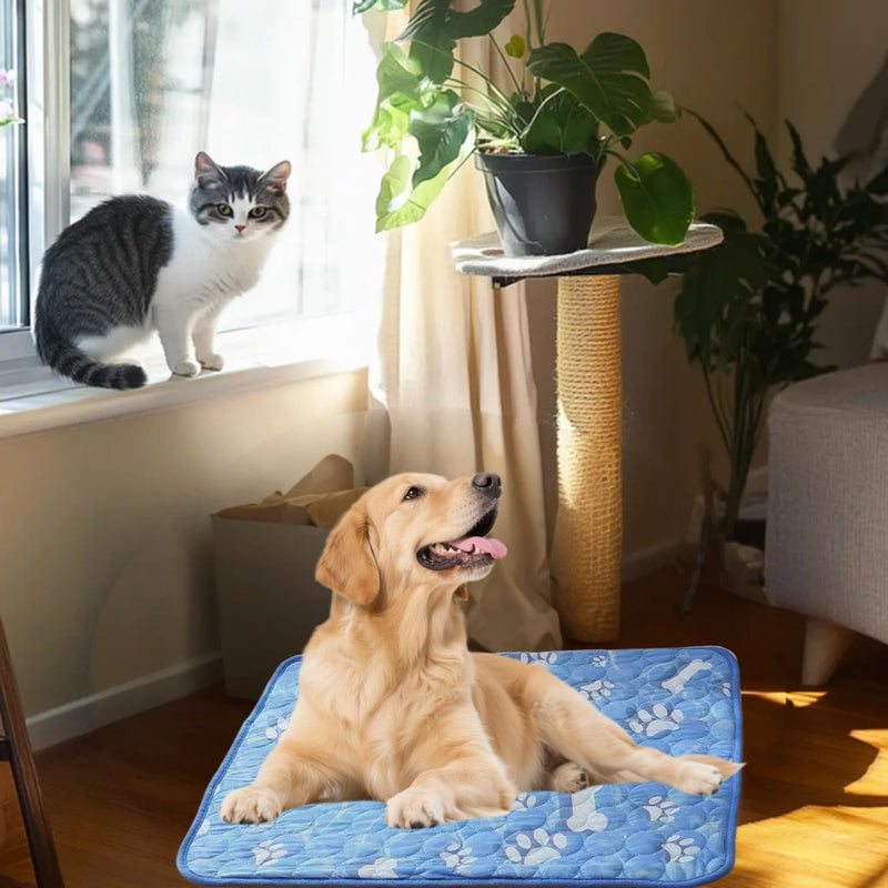 XL Dog Cooling Mat 39.37x27.56 Inches - Self Cooling Pad for Large Breeds, Portable Pet Cooling Pad for Crate & Outdoor Use, Durable Oxford Fabric (XL, Dogs & Cats) - PawsPlanet Australia