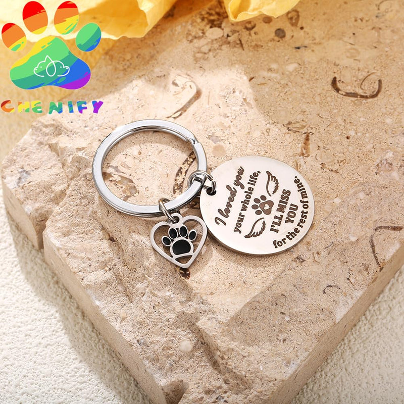 Pet Memorial Present Keychains Dog And Cat Remembrance Bereavement Present Keychain, Loss Of Dog Sympathy Present For Pet Lover Owner - PawsPlanet Australia