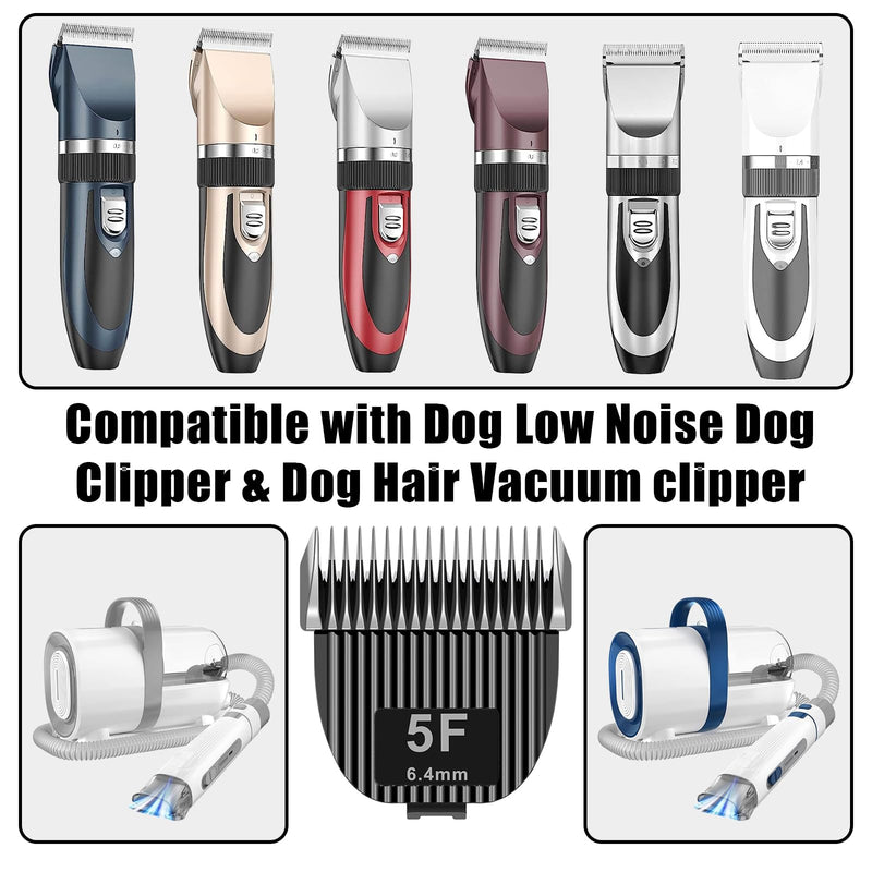 2 Pack Dog Grooming Replacement Blades Compatible with ONEISALL Dog Low Noise Dog Clipper & Dog Hair Vacuum clipper,Made of Stainless Steel Pet Clipper Blade (Size 5F 1/4”(6.3mm)) Size 5F 1/4”(6.3mm) - PawsPlanet Australia