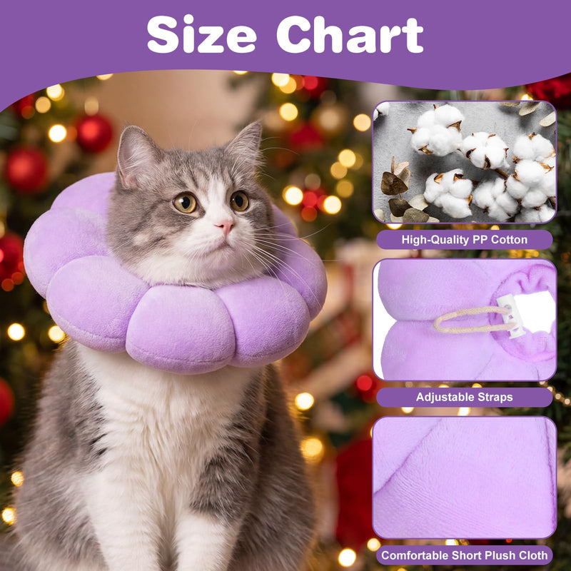 Soft Cat Recovery Cone Collar Adjustable Lightweight Kitten E-Collar Comfortable Neck Cats Recovery Collars Protective Dog Cat Cones for Kittens Small Dogs Stop Licking Wounds After Surgery