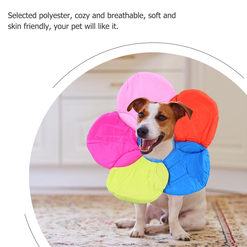UKCOCO Cat Recovery Collar in Flower Shape Made of Soft Polyester Fabric Scratch-Resistant and Breathable for Surgery and Recovery Phase