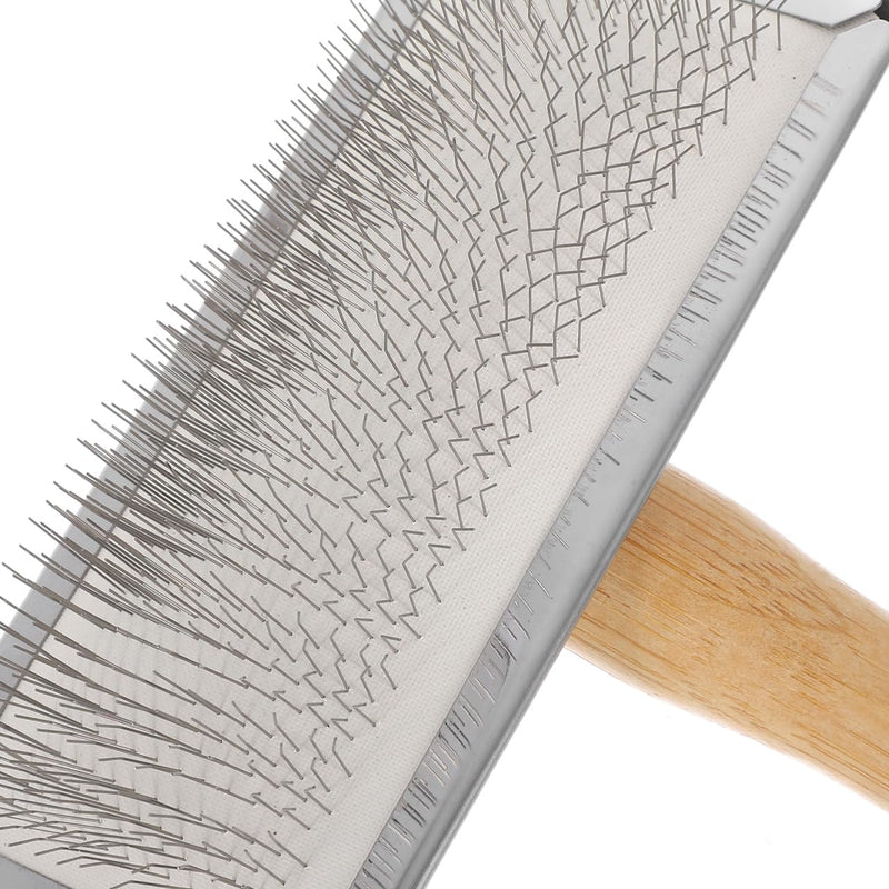 Versatile Wool Comb with Ergonomic Bamboo Handle, Quick Felting and Carding for Wool, Pet Care, Suitable for Craft Projects and Animal Fur Care