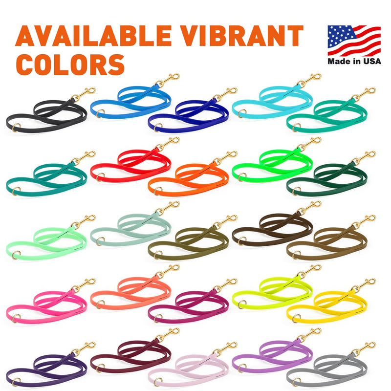 Viper Biothane K9 Working Dog Leash Waterproof Lead for Tracking Training Schutzhund Odor-Proof Long Line with Solid Brass Snap for Puppy Medium and Large Dogs 6ft, Passionfruit Pink W 1/2" - L 6' - PawsPlanet Australia