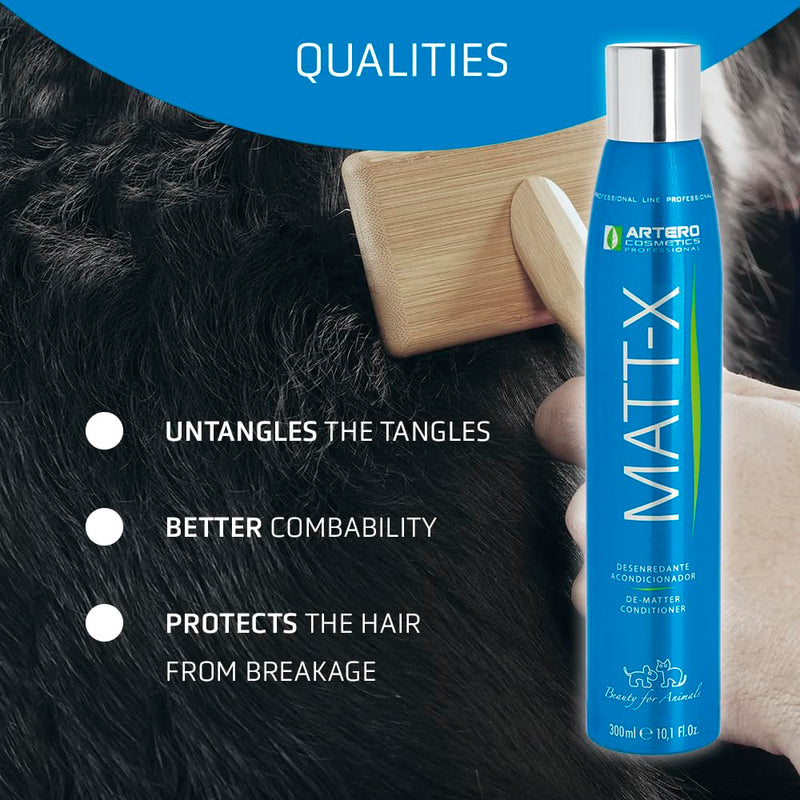 Artero Matt-X. Ultra Dematting and Finishing Spray for Dogs and Cats. A powerful dematting, conditioning spray.