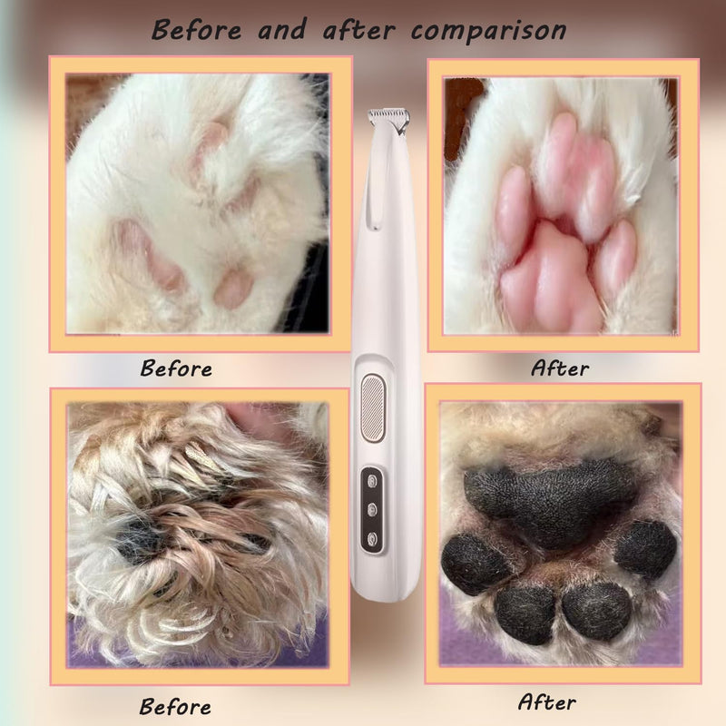 Belvedere Cat Trimmer, Dog Paw Trimmer with Low Noise Trimmers for Grooming, Hair Around Paws Eyes Ears Face Buttocks - PawsPlanet Australia
