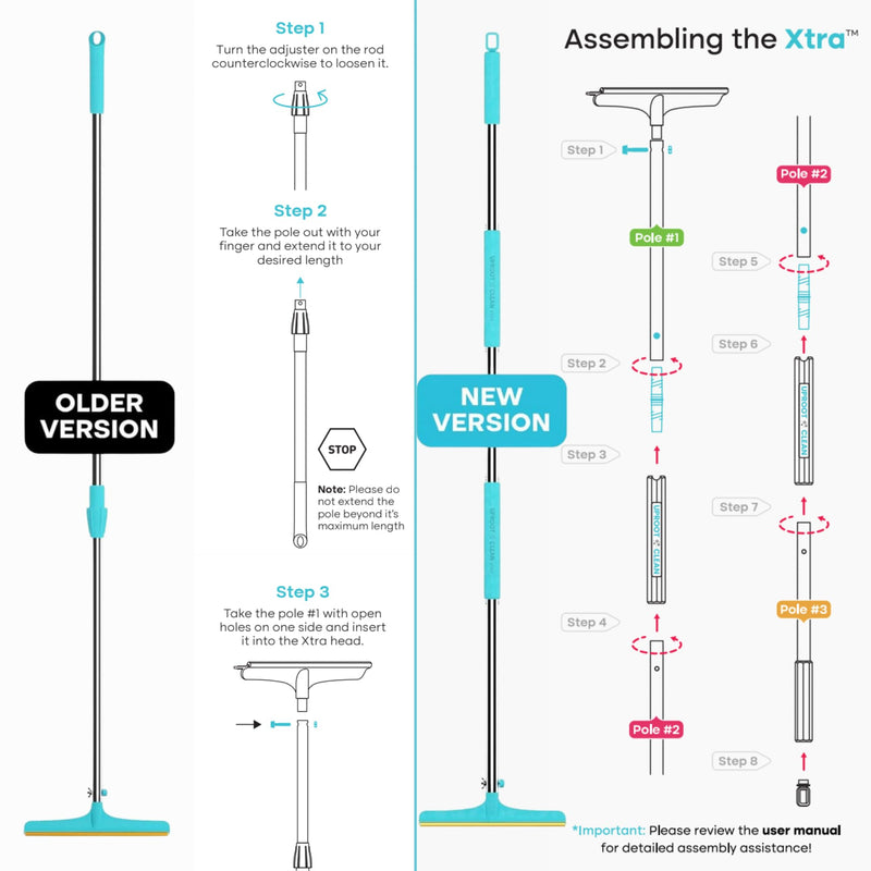 Uproot Cleaner Xtra Pet Hair Removal Tool: Reusable Carpet Rake with Telescopic 60" Handle - As Powerful as Uproot Cleaner Pro Pet Hair Remover, but Made for Carpets, Curtains - Don't Bend Don't Kneel - PawsPlanet Australia