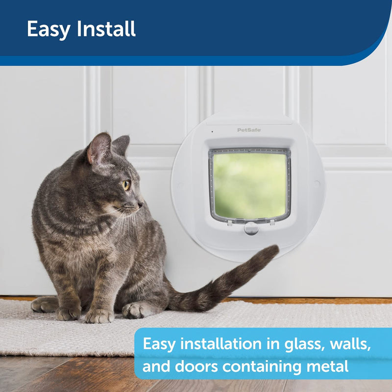 PetSafe Installation Adapter, Mounting Adapter for Installation of PetSafe Microchip Cat Flap and Manual Cat Flap, for Glass, Walls and Metal Doors, White (Pack of 2) 2 Piece Set (Pack of 2) - PawsPlanet Australia
