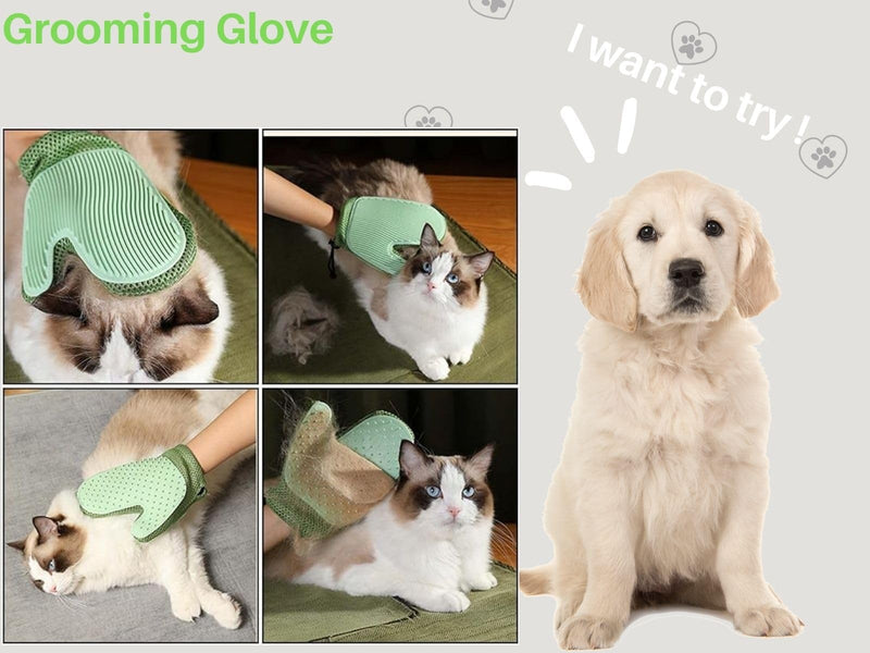 Dog Grooming Kit 9pcs Dog Brush for Shedding- Self-Cleaning Slicker Brush,Grooming Glove,Cat Comb,Pet Toothbrush,Towel & Travel Bag – Ideal for Long & Short Hair Pets - PawsPlanet Australia