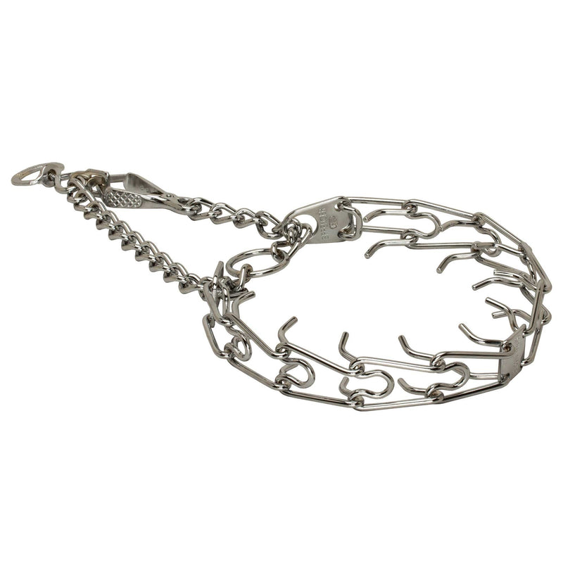 Herm Sprenger Chrome Plated Ultra Plus Prong Collar for German Shepherd with Swivel and Quick Release Snap Hook - 3.2 mm x 23 inches - PawsPlanet Australia