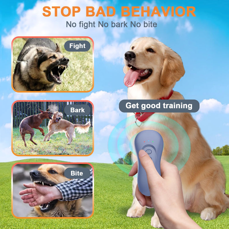 Dog Bark Deterrent Device,Anti-Barking Device,Up to 15Ft Long Range & Rechargeable Bark Control,Stop Barking Dog Devices,Safe for Dogs Training,Indoor & Outdoor（Purple） Purple