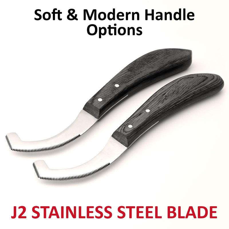 Pro Farrier Grooming Bugs Bot Knife– Stainless Steel Blade, Wooden Handle, Multi-Purpose Mane and Coat Cleaning Tool for Horses, Goats, and Cattle (Black) Black