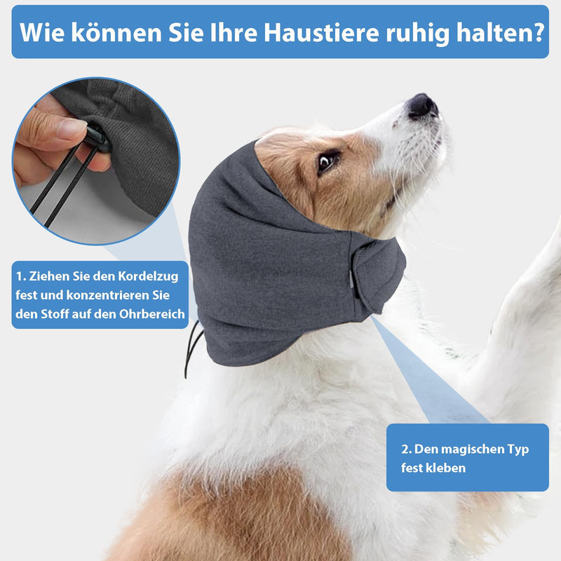 Ear Protection for Dogs, Ear Protection, Adjustable Noise Canceling Ear Muffs for Dogs, Anxiety Relief & Calming Hoodie for Fireworks, Bathing & Sleep, Breathable Design
