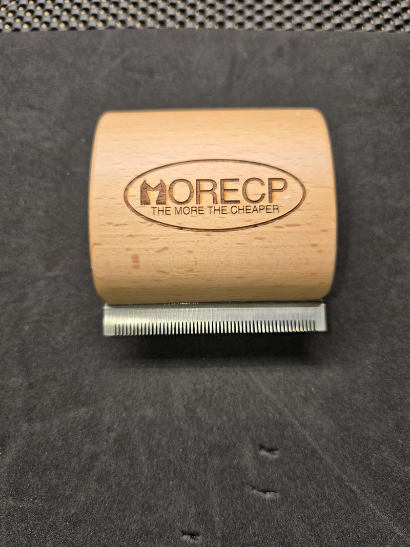 MORECP 2.64in Dog Brush & Deshedding Brush for Cats - Gentle & Effective Wooden Pet Hair Removal Tool for Dogs, Cats, Horses to Stop Shedding, Remove Undercoat