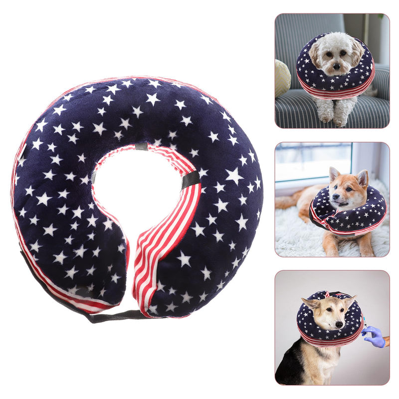 ULTECHNOVO Protective Pet Recovery Collar for Dogs and Cats with Fabric and PVC, Adjustable Neck Circumference 15-45cm for Surgical Recovery and Freedom of Movement