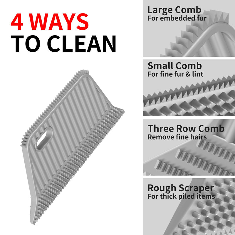 4 in-1 Pet Grooming Combo and Pet Hair Removal Soft Brush - Deshedding Dog Brush,Metal Comb for Cat and Dog,Dematting Comb,Matted Fur on Cats and Dogs - PawsPlanet Australia