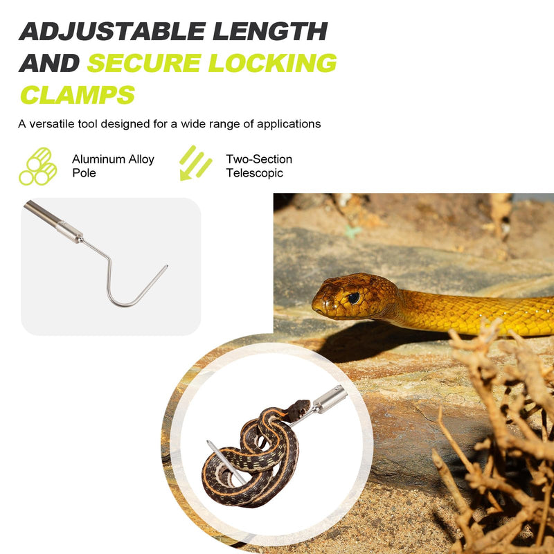 Snake Catcher Grabber Hook Handling Tool for Rattlesnake Copperhead Python Catching Control Moving Capture Remove Trapping Feeding - PawsPlanet Australia