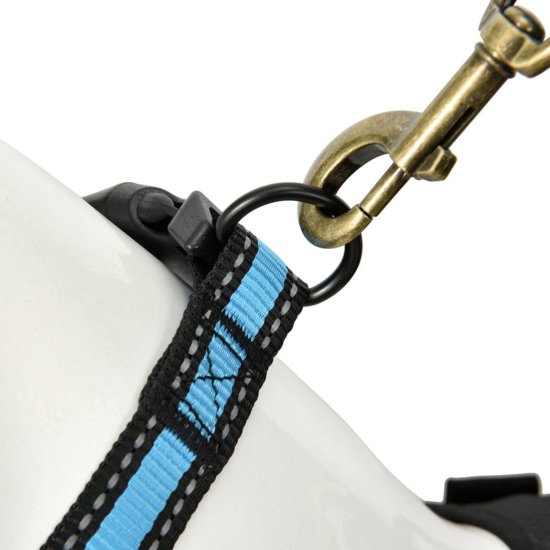 Mile High Life Dog Collar | Nylon Reflective Dog Collars | Light Weight Puppy Collars | Blue Dog Collars for Large Dogs (Blue, Large) Large (Pack of 1) 2 Reflective Line-Blue - PawsPlanet Australia