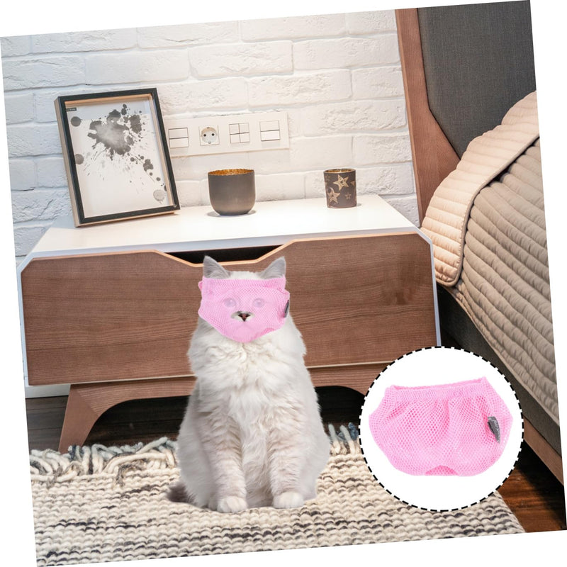SOLUSTRE Polyester Cat Muzzle, Functional Bite-Resistant Muzzle for Cats and Kittens, Secure Anti-Leak Protection During Bathing and Injections