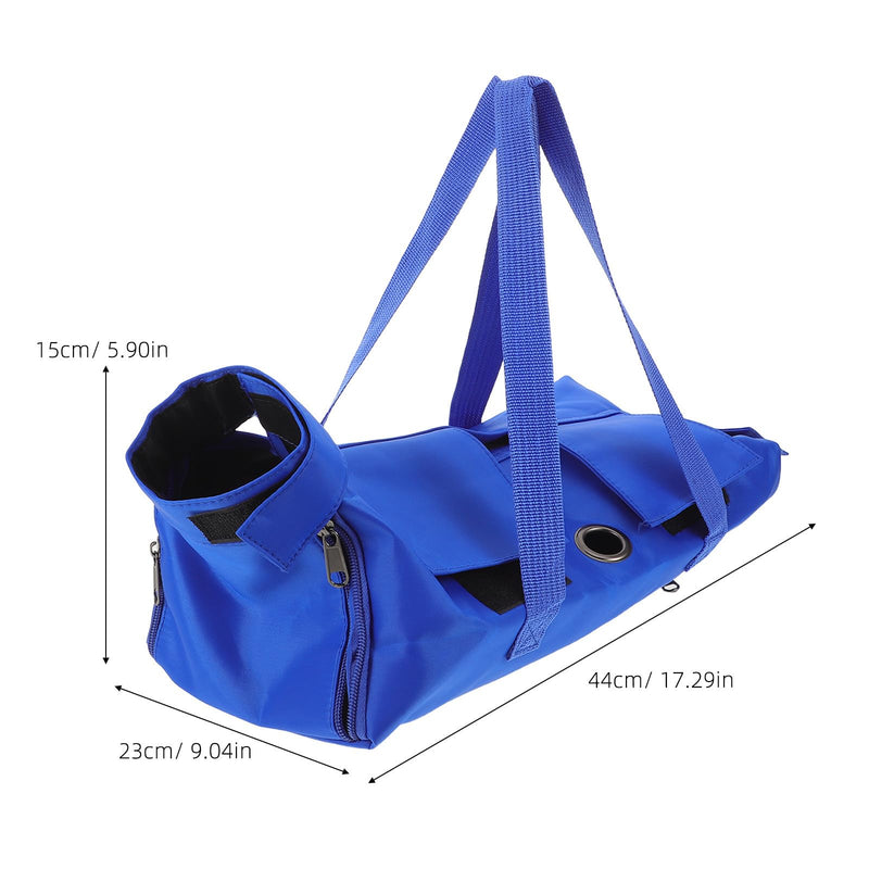 Uonlytech Adjustable Nylon Cat Grooming Bag with Metal Frame, Foldable Pet Carrier, Breathable Grooming Bag for Cats, Suitable for Restraint and Vaccination, Blue