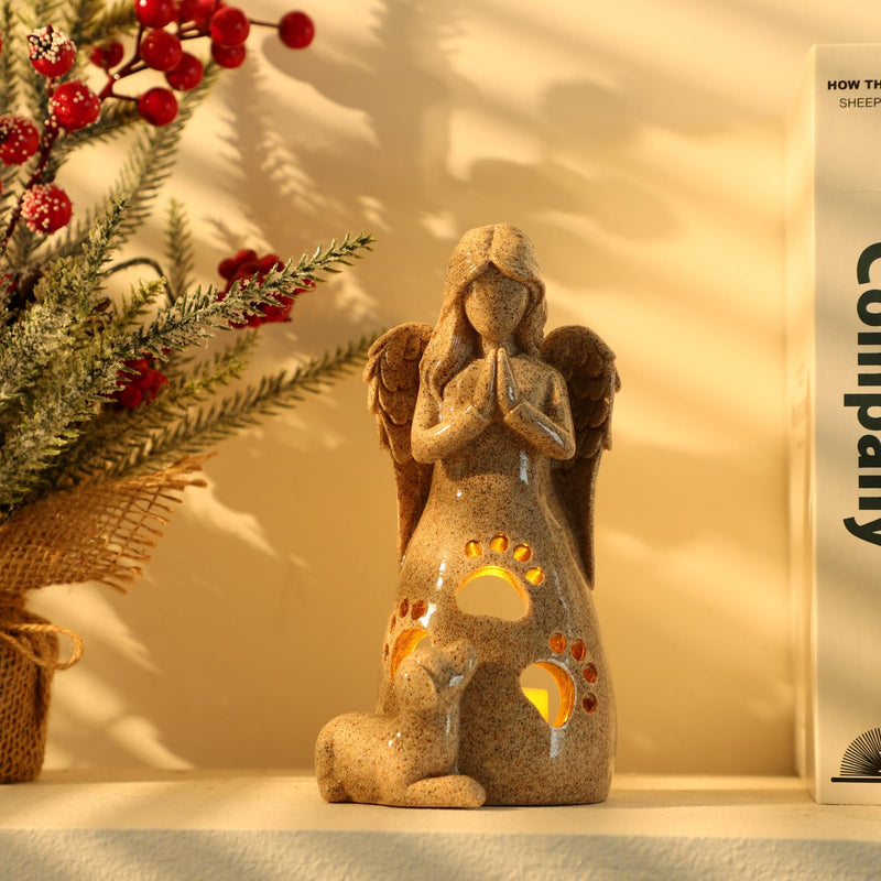 BEARAE Loss of Dog Sympathy Gift, Dog Memorial Gifts Candle Holder, Dog Passing Away Gifts, Angel Dog Memorial Statue, Dog Angel Figurine, Pet Memorial Gifts for Dogs - PawsPlanet Australia