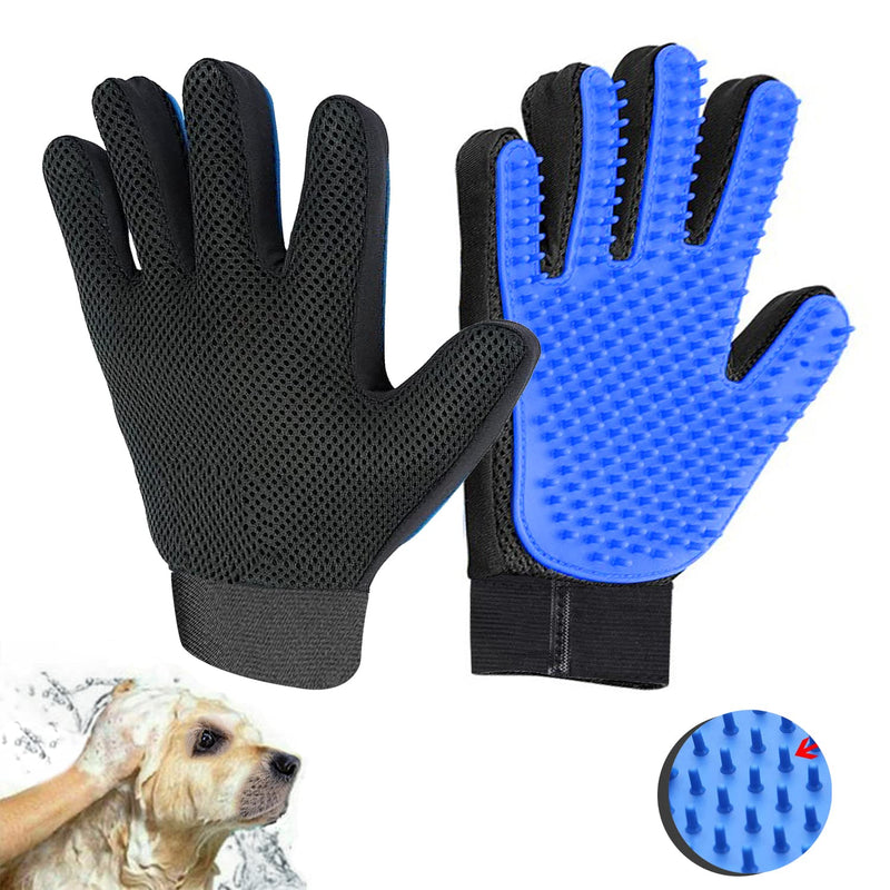 Pet Grooming Glove Pet Cleaning Brush Glove Pet grooming Massage gloves Perfect hair remover election commendable Brush Glove which is more Comfortable for Dog,Cat,Rabbit with pet animal with fur (short and long) along with nice design looks like five ...