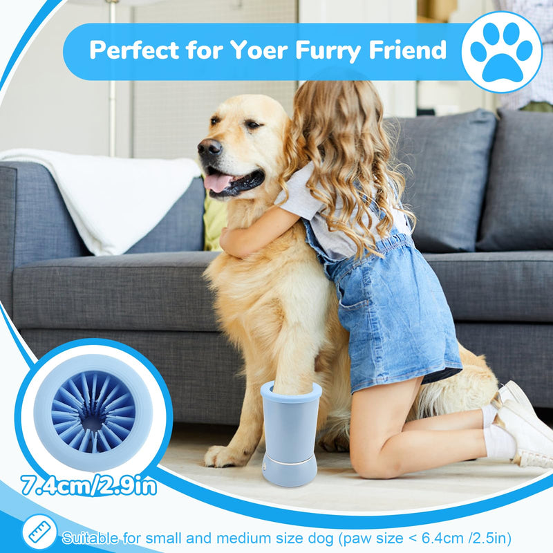 Dog Cleaner, Electric Portable Dog Washer with 2 Speeds, Rechargeable Silicone Pet Cleaning Cup for Small Medium Large Dogs, Automatic Muddy Paws Cleaner & Grooming Tool - PawsPlanet Australia