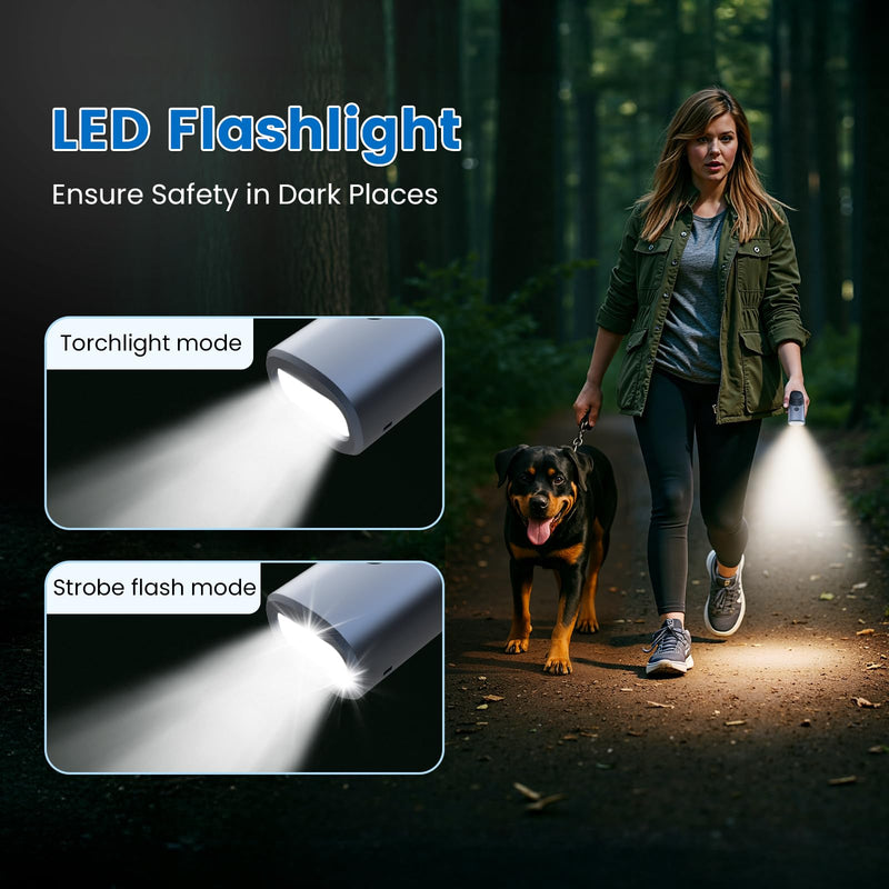 Dog Bark Deterrent Device, 3X Ultrasonic Rechargeable Anti Barking Device for Dogs, 50FT Range Barks No More, Training Bark Control with LED Flashlight, Indoor & Outdoor