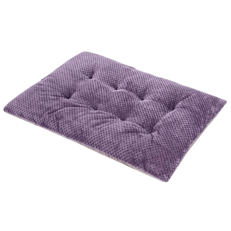 WONDER MIRACLE Fuzzy Deluxe Pet Beds, Super Plush Dog or Cat Beds Ideal for Dog Crates, Machine Wash & Dryer Friendly (23" x 35", L-Grape Purple) 23" x 35" - PawsPlanet Australia