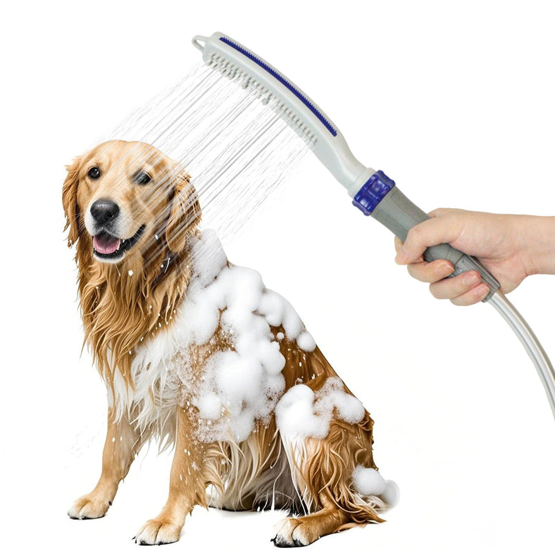 Dog Shower Attachment,Dog Shower With Brass Diverter,Pet Shower Attachment for 3 Spray Modes,8-Foot Hose With Indoor and Outdoor Adapters,for Bathing & Grooming Easy Dog/Cat Bathing and Cleaning - PawsPlanet Australia