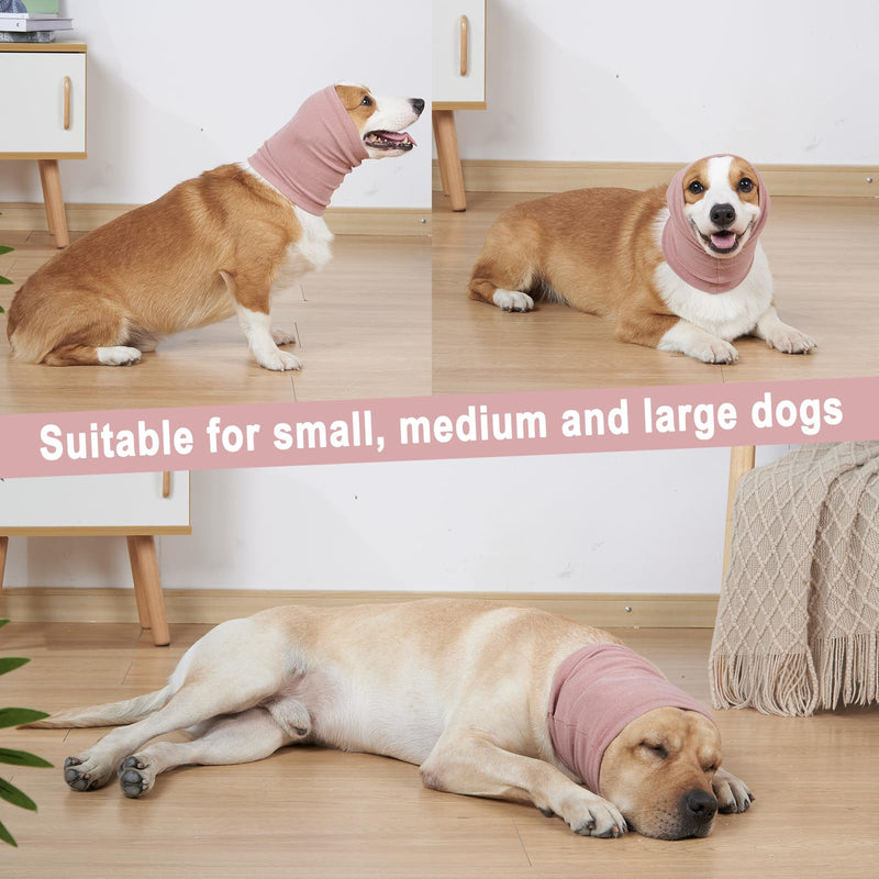 Meifsou Calming Hoodie for Dogs - Stretchy Dog Ear Cover, No Shake Anxiety Head Wrap Quiet Ears, Pet Snoods for Thunder, Lightning, Fireworks, Vet Visits, Grooming, Rabbit Plush Fabric, Light Blue M M-Head Circle(12"~20")